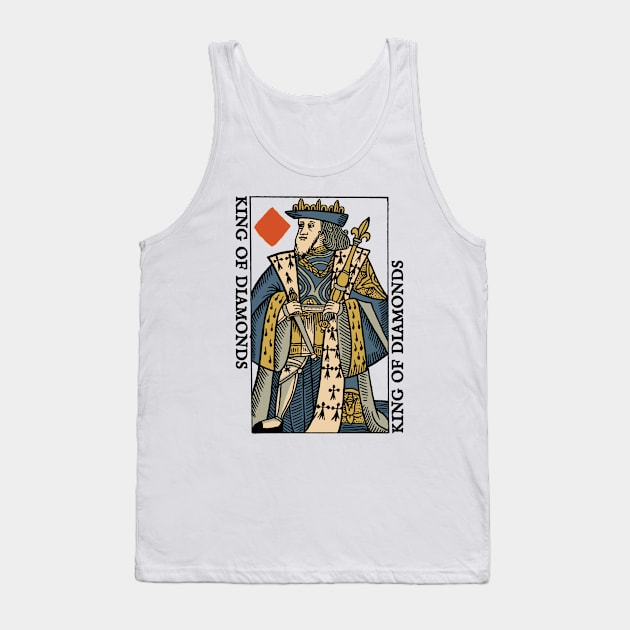 Vintage Character of Playing Card King of Diamonds Tank Top by KewaleeTee